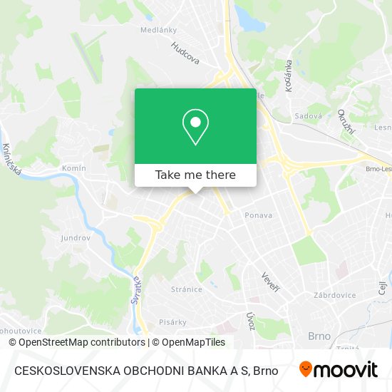 CESKOSLOVENSKA OBCHODNI BANKA A S map