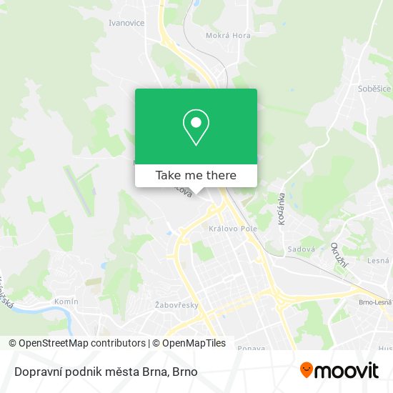 Dopravní podnik města Brna map