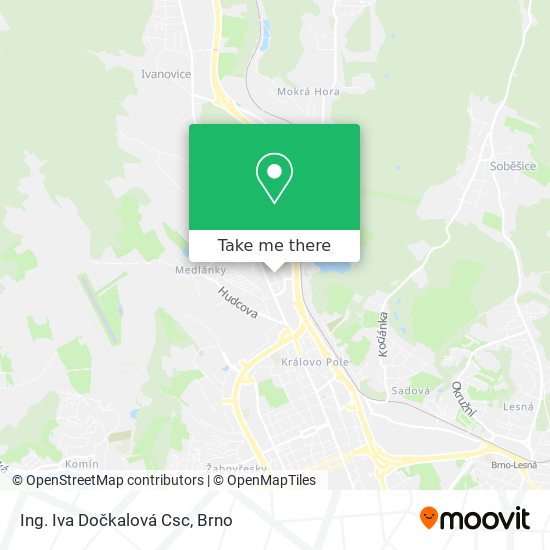 Ing. Iva Dočkalová Csc map