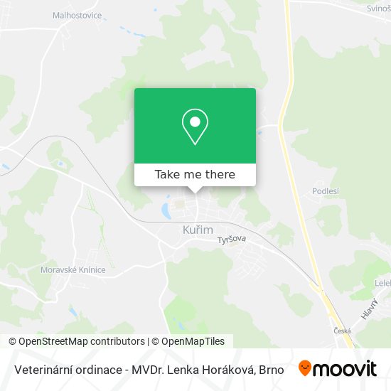 Veterinární ordinace - MVDr. Lenka Horáková map