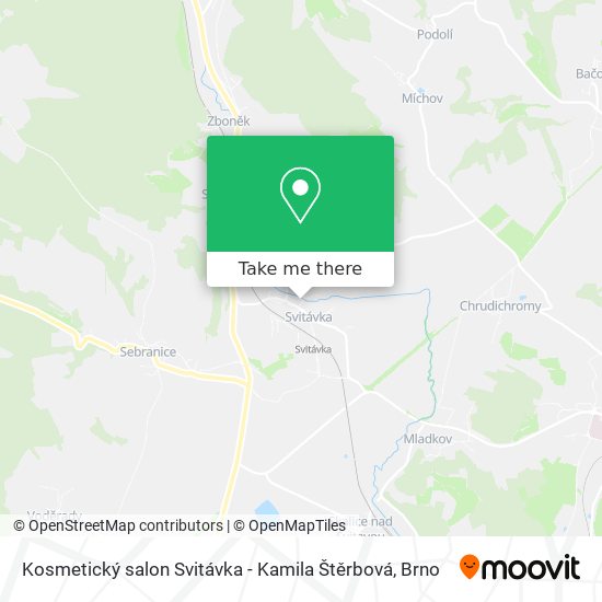 Карта Kosmetický salon Svitávka - Kamila Štěrbová