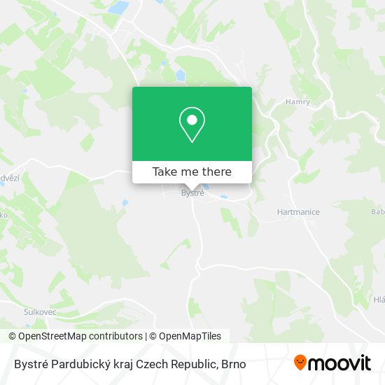 Карта Bystré Pardubický kraj Czech Republic