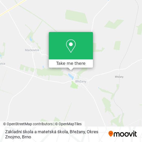 Základní škola a mateřská škola, Břežany, Okres Znojmo map