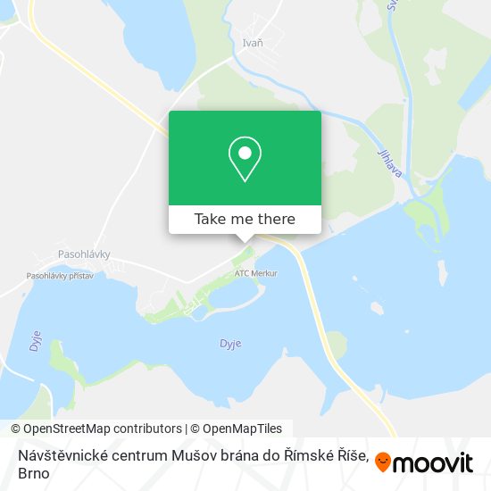 Návštěvnické centrum Mušov brána do Římské Říše map