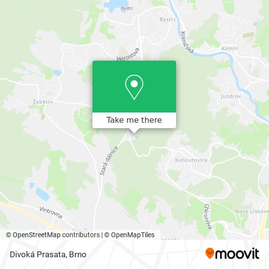 Divoká Prasata map