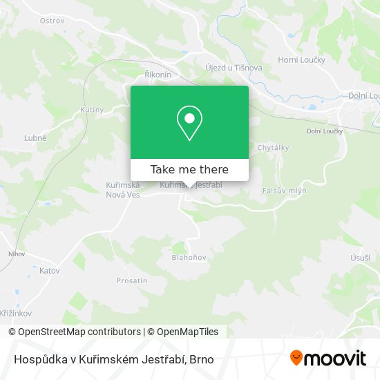 Hospůdka v Kuřimském Jestřabí map