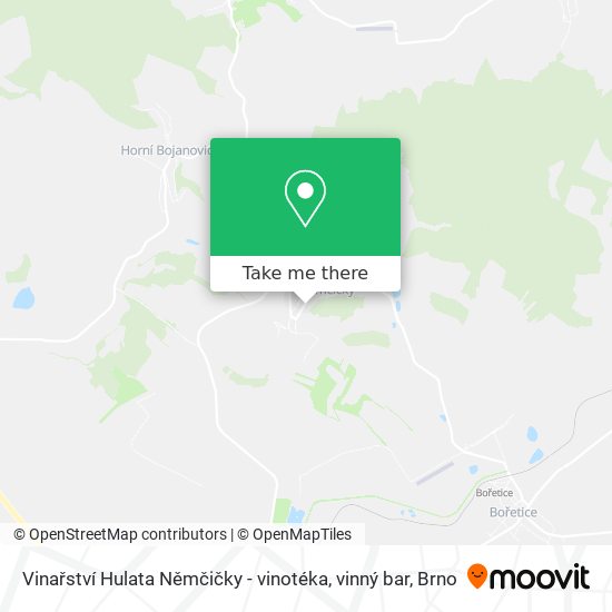 Vinařství Hulata Němčičky - vinotéka, vinný bar map