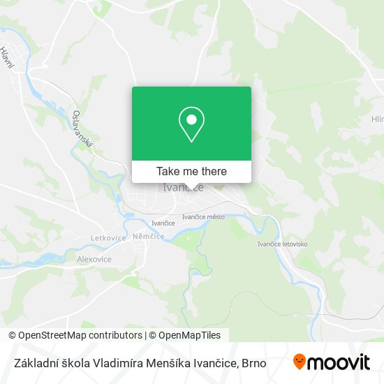 Карта Základní škola Vladimíra Menšíka Ivančice
