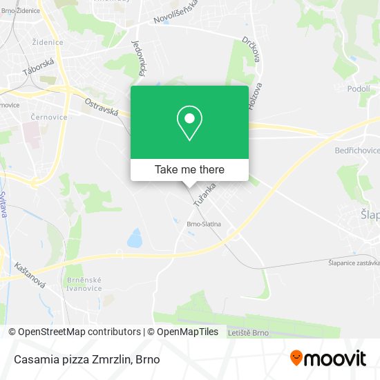 Casamia pizza Zmrzlin map