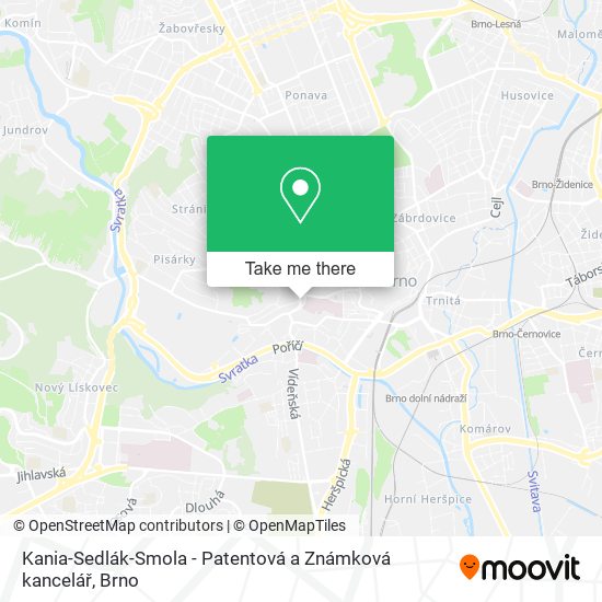 Kania-Sedlák-Smola - Patentová a Známková kancelář map