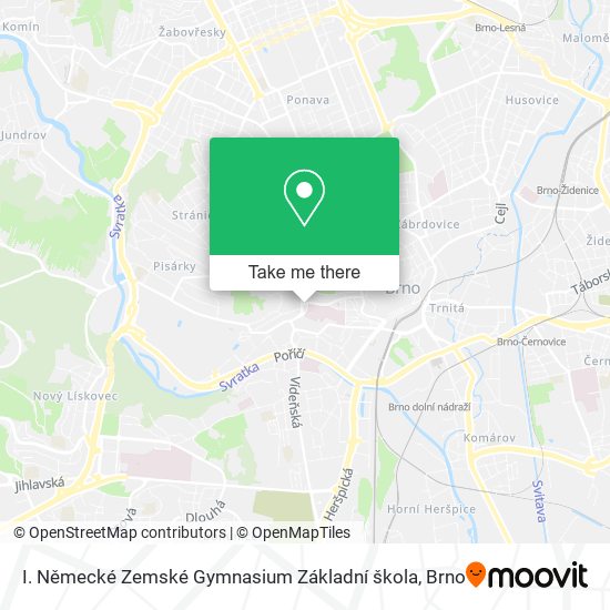 I. Německé Zemské Gymnasium Základní škola map