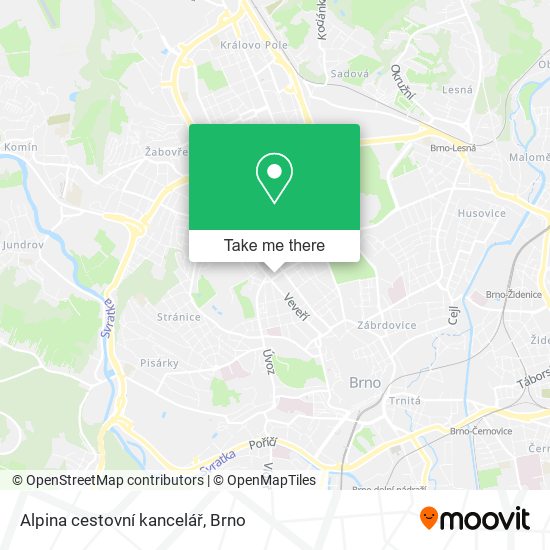 Alpina cestovní kancelář map