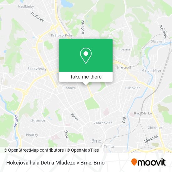 Hokejová hala Dětí a Mládeže v Brně map