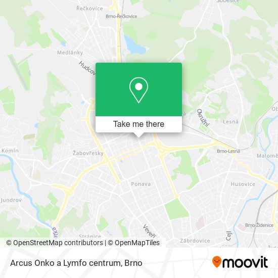 Arcus Onko a Lymfo centrum map