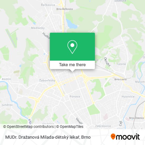 MUDr. Dražanová Milada-dětský lékař map