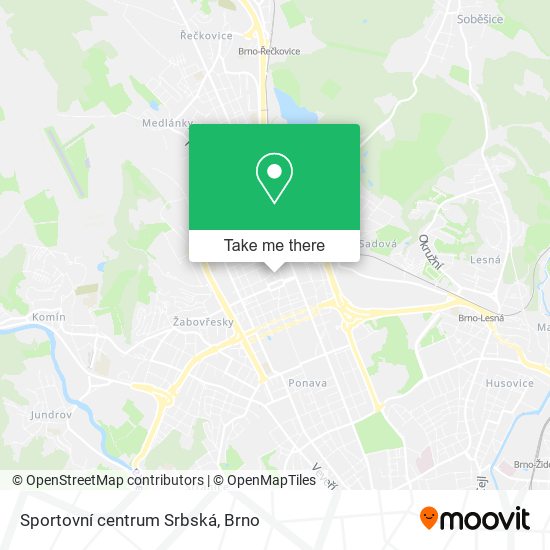 Sportovní centrum Srbská map