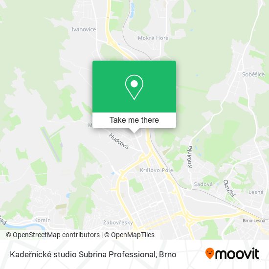 Kadeřnické studio Subrina Professional map