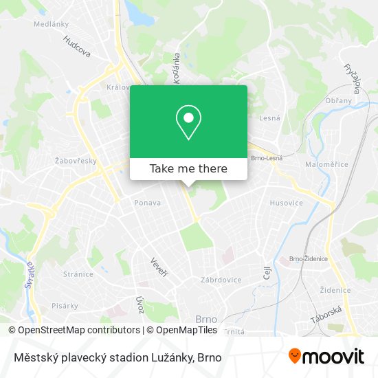 Městský plavecký stadion Lužánky map