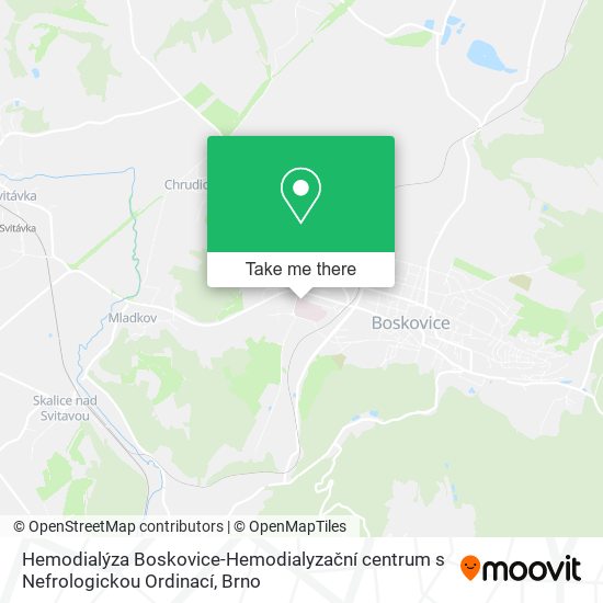 Hemodialýza Boskovice-Hemodialyzační centrum s Nefrologickou Ordinací map
