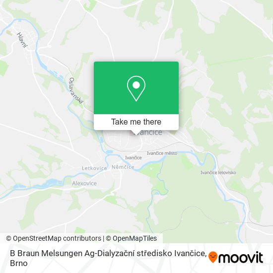 B Braun Melsungen Ag-Dialyzační středisko Ivančice map