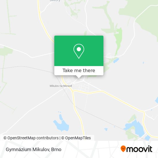 Gymnázium Mikulov map