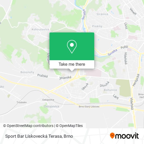 Sport Bar Lískovecká Terasa map