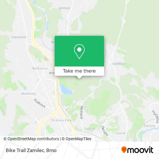 Bike Trail Zamilec map