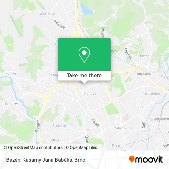 Bazén, Kasarny Jana Babáka map