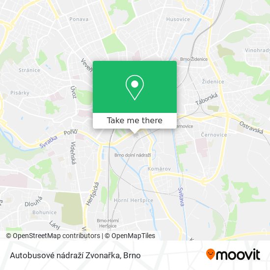 Autobusové nádraží Zvonařka map