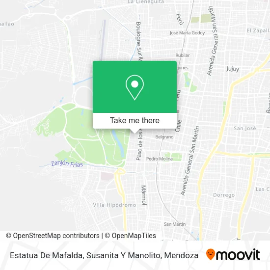 Estatua De Mafalda, Susanita Y Manolito map