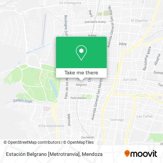 Mapa de Estación Belgrano [Metrotranvía]