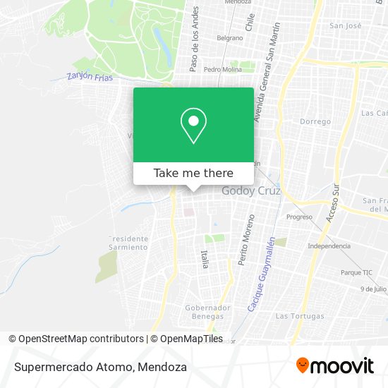 Supermercado Atomo map