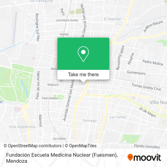 Mapa de Fundación Escuela Medicina Nuclear (Fuesmen)