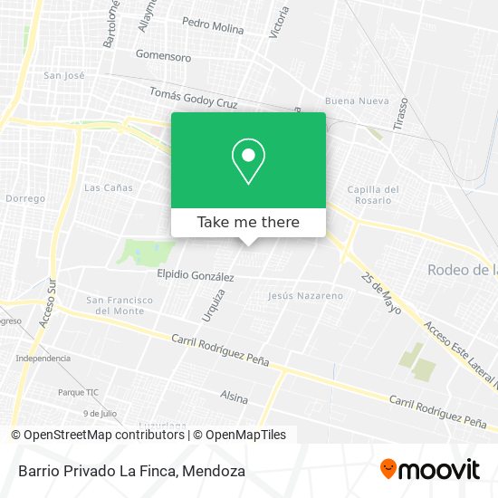 Barrio Privado La Finca map
