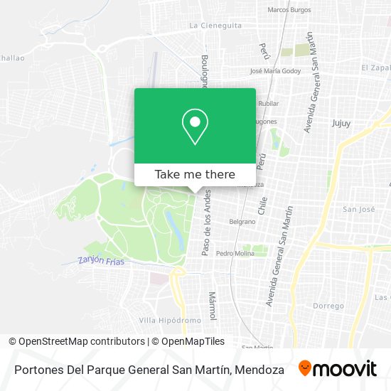 Portones Del Parque General San Martín map