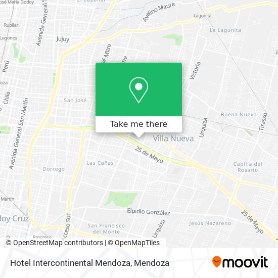 Hotel Intercontinental Mendoza map