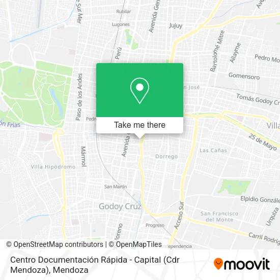 Centro Documentación Rápida - Capital (Cdr Mendoza) map