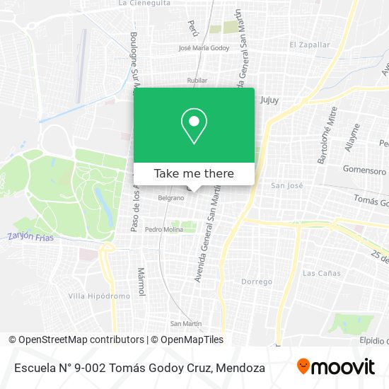 Mapa de Escuela N° 9-002 Tomás Godoy Cruz