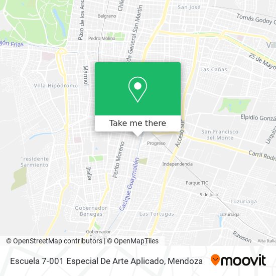 Escuela 7-001 Especial De Arte Aplicado map