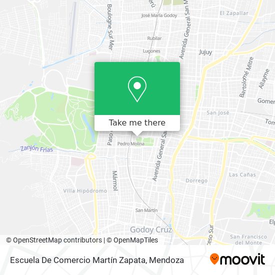 Escuela De Comercio Martín Zapata map