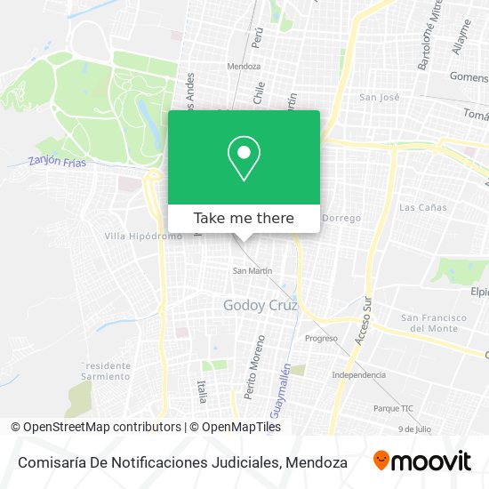 Comisaría De Notificaciones Judiciales map