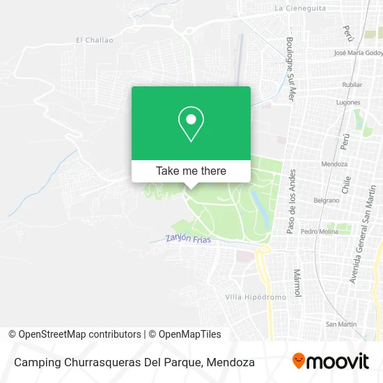 Camping Churrasqueras Del Parque map