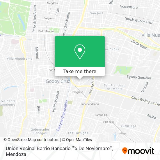 Unión Vecinal Barrio Bancario ""6 De Noviembre"" map