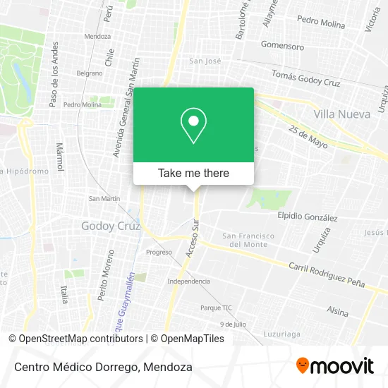 Mapa de Centro Médico Dorrego