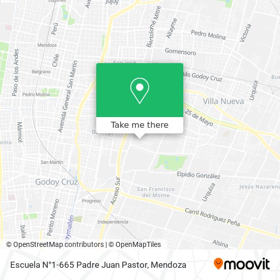 Escuela N°1-665 Padre Juan Pastor map