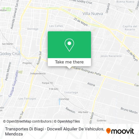 Transportes Di Biagi - Docwell Alquiler De Vehículos map