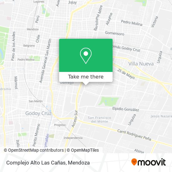 Complejo Alto Las Cañas map
