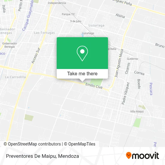 Preventores De Maipu map