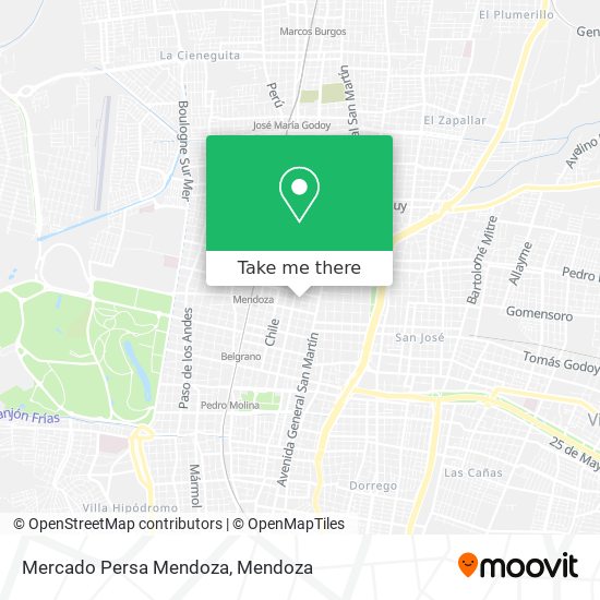 Mercado Persa Mendoza map