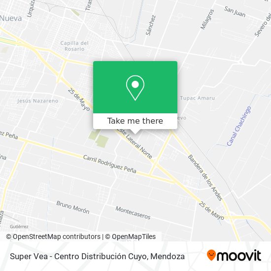 Super Vea - Centro Distribución Cuyo map